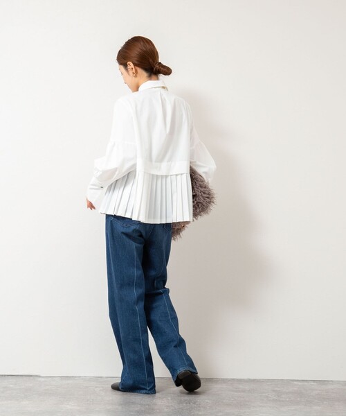 NOLLEY’S（ノーリーズ）の「ウォッシャブル切替プリーツブラウス（シャツ/ブラウス・レディース・ブラック/ホワイト/ブルー・38）」の13枚目の写真