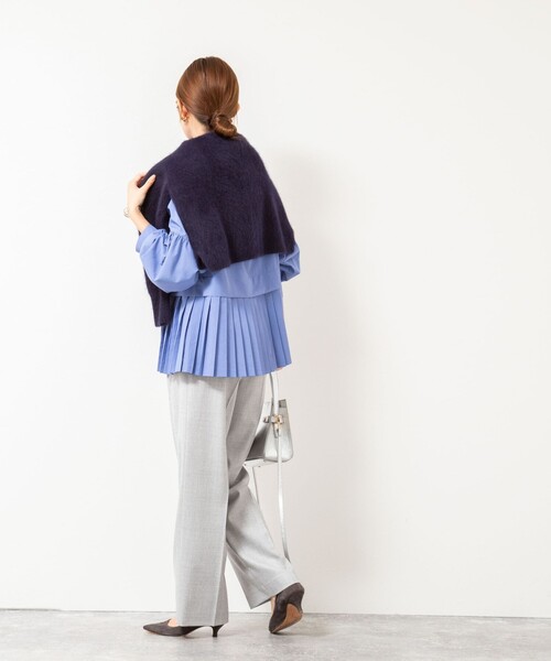 NOLLEY’S（ノーリーズ）の「ウォッシャブル切替プリーツブラウス（シャツ/ブラウス・レディース・ブラック/ホワイト/ブルー・38）」の21枚目の写真