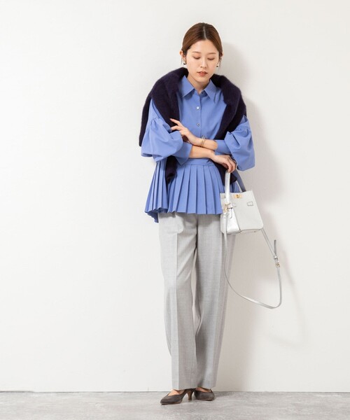 NOLLEY’S（ノーリーズ）の「ウォッシャブル切替プリーツブラウス（シャツ/ブラウス・レディース・ブラック/ホワイト/ブルー・38）」の22枚目の写真