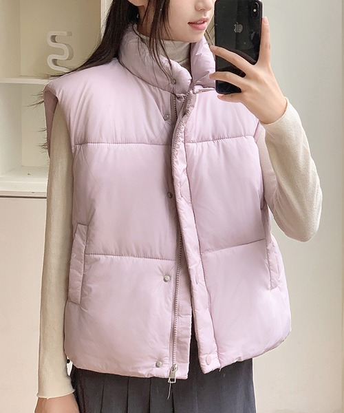 frunco(フランコ)の「【ZOZOTOWN限定】中綿スタンドカラーベスト(ダウンベスト・レディース・イエロー/ホワイト/ピンク/ブルー/ブラック・FREE)」の22枚目の写真