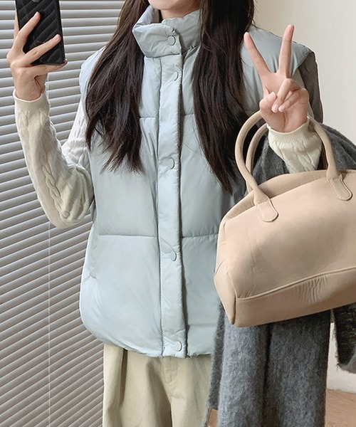 frunco(フランコ)の「【ZOZOTOWN限定】中綿スタンドカラーベスト(ダウンベスト・レディース・イエロー/ホワイト/ピンク/ブルー/ブラック・FREE)」の15枚目の写真