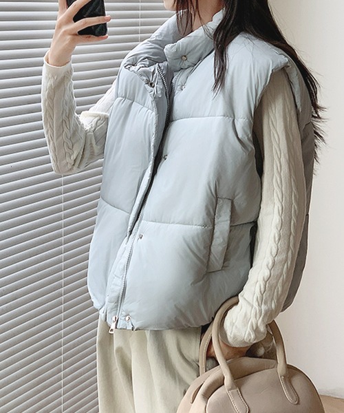 frunco(フランコ)の「【ZOZOTOWN限定】中綿スタンドカラーベスト(ダウンベスト・レディース・イエロー/ホワイト/ピンク/ブルー/ブラック・FREE)」の16枚目の写真
