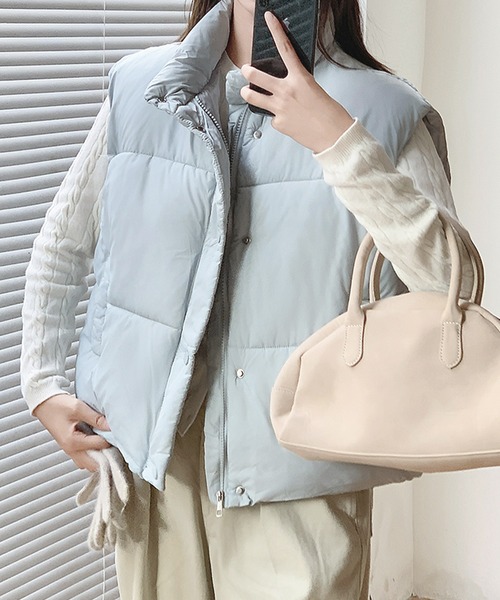 frunco(フランコ)の「【ZOZOTOWN限定】中綿スタンドカラーベスト(ダウンベスト・レディース・イエロー/ホワイト/ピンク/ブルー/ブラック・FREE)」の14枚目の写真