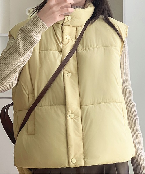 frunco(フランコ)の「【ZOZOTOWN限定】中綿スタンドカラーベスト(ダウンベスト・レディース・イエロー/ホワイト/ピンク/ブルー/ブラック・FREE)」の18枚目の写真