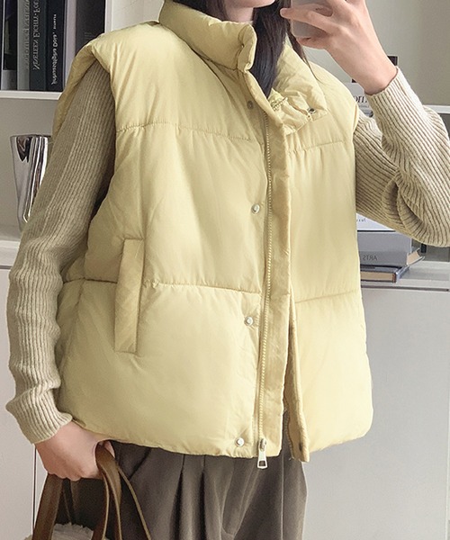frunco(フランコ)の「【ZOZOTOWN限定】中綿スタンドカラーベスト(ダウンベスト・レディース・イエロー/ホワイト/ピンク/ブルー/ブラック・FREE)」の20枚目の写真