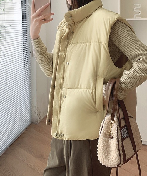 frunco(フランコ)の「【ZOZOTOWN限定】中綿スタンドカラーベスト(ダウンベスト・レディース・イエロー/ホワイト/ピンク/ブルー/ブラック・FREE)」の21枚目の写真