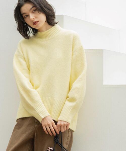 OPAQUE.CLIP（オペークドットクリップ）の「ふわふわハイネックニット【洗濯機OK】（ニット/セーター・レディース・ピンク系/ダークブラウン/レッド系1/ライトイエロー系/グリーン/ブルー系その他/グレー/オフホワイト/ブラック系7/ライトパープル/オレンジ系その他5/ブルー系5・40/38/42）」の15枚目の写真