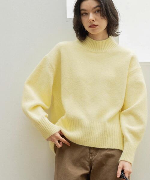 OPAQUE.CLIP（オペークドットクリップ）の「ふわふわハイネックニット【洗濯機OK】（ニット/セーター・レディース・ピンク系/ダークブラウン/レッド系1/ライトイエロー系/グリーン/ブルー系その他/グレー/オフホワイト/ブラック系7/ライトパープル/オレンジ系その他5/ブルー系5・40/38/42）」の17枚目の写真