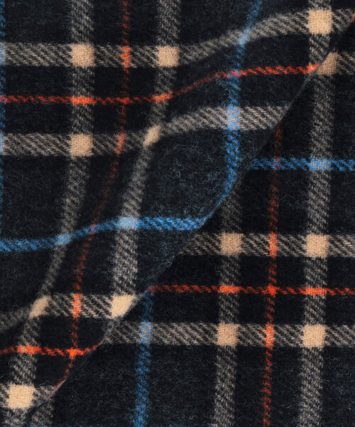 GANNI（ガニー）の「GANNI/ガニー Double Face Wool Check Scarf / A6933 / マフラー（マフラー・レディース・チャコールグレー/イエロー・ONE SIZE）」の7枚目の写真