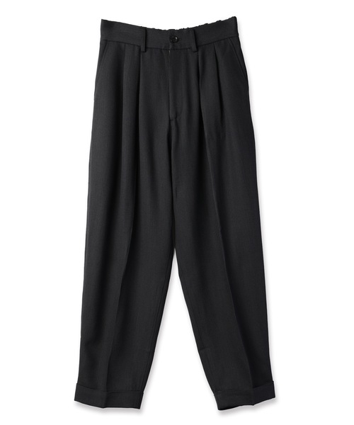 RYU（リュー）の「Summer Wool two tuck slacks（スラックス・メンズ・ネイビー×ホワイト/ブラック・1/2/4）」の2枚目の写真