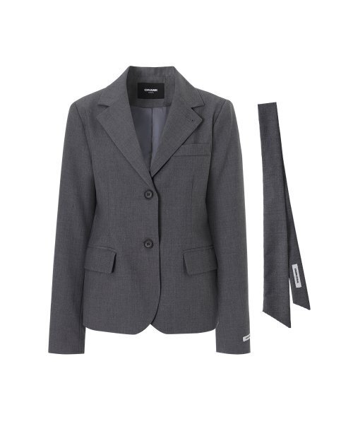 CRANK（クランク）の「Classic blazer & tie set_gray（テーラードジャケット・レディース・その他・FREE）」の2枚目の写真