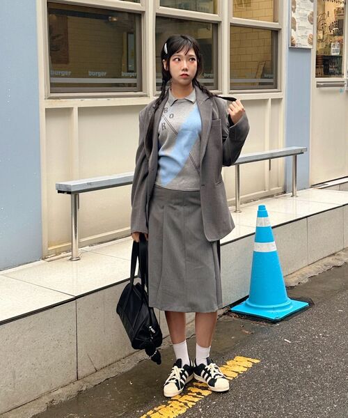 CRANK（クランク）の「Classic blazer & tie set_gray（テーラードジャケット・レディース・その他・FREE）」の3枚目の写真