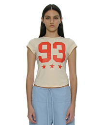 93 チャオプリンテッドショートスリーブTシャツ_クリーム
