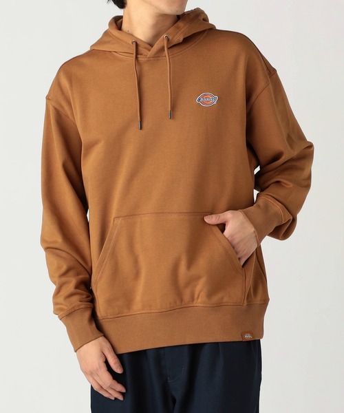 Dickies(ディッキーズ)の「Dickies/ディッキーズ フレンチ テリー スモールバッジ ロゴ フーディー/スウェット/フードスウェット(パーカー・メンズ・ブラウン/ヘザーグレー/ブラック/アイボリー・MEDIUM/LARGE/X-LARGE)」の1枚目の写真