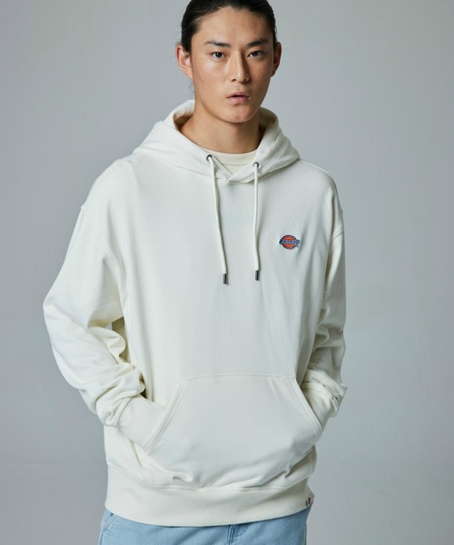 Dickies(ディッキーズ)の「Dickies/ディッキーズ フレンチ テリー スモールバッジ ロゴ フーディー/スウェット/フードスウェット(パーカー・メンズ・ブラウン/ヘザーグレー/ブラック/アイボリー・MEDIUM/LARGE/X-LARGE)」の2枚目の写真