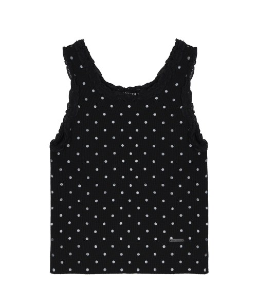 NICK&NICOLE(ニックアンドニコール)の「DOT LACE SLEEVELESS TOP_BLACK(Tシャツ/カットソー・レディース・その他・FREE)」の5枚目の写真