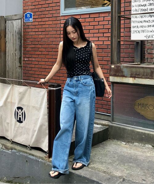 NICK&NICOLE(ニックアンドニコール)の「DOT LACE SLEEVELESS TOP_BLACK(Tシャツ/カットソー・レディース・その他・FREE)」の7枚目の写真