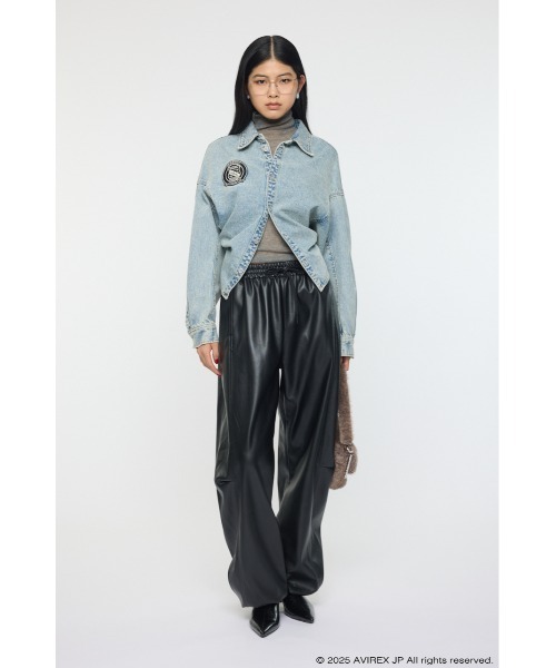 MOUSSY（マウジー）の「AVIREX DENIM SHIRT ジャケット（デニムジャケット・レディース・ブルー・FREE）」の4枚目の写真