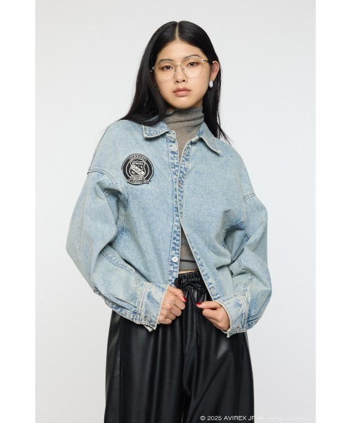 MOUSSY（マウジー）の「AVIREX DENIM SHIRT ジャケット（デニムジャケット・レディース・ブルー・FREE）」の5枚目の写真