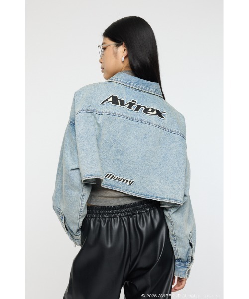 MOUSSY（マウジー）の「AVIREX DENIM SHIRT ジャケット（デニムジャケット・レディース・ブルー・FREE）」の6枚目の写真