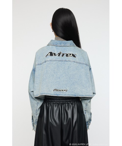 MOUSSY（マウジー）の「AVIREX DENIM SHIRT ジャケット（デニムジャケット・レディース・ブルー・FREE）」の9枚目の写真