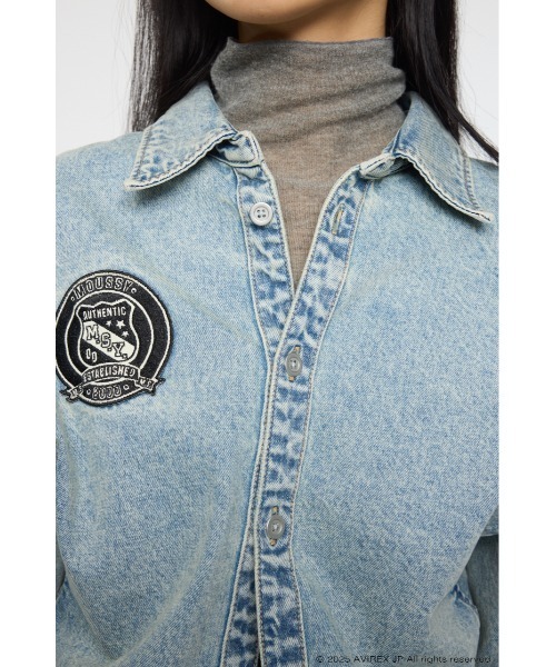 MOUSSY（マウジー）の「AVIREX DENIM SHIRT ジャケット（デニムジャケット・レディース・ブルー・FREE）」の10枚目の写真