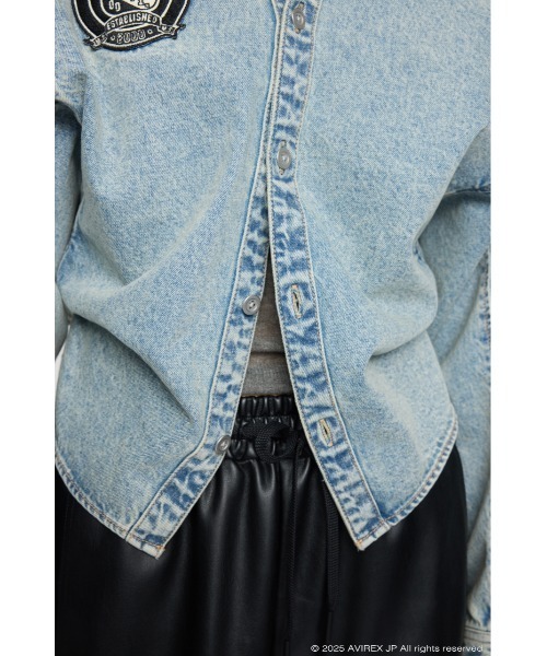 MOUSSY（マウジー）の「AVIREX DENIM SHIRT ジャケット（デニムジャケット・レディース・ブルー・FREE）」の14枚目の写真