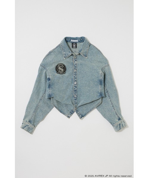MOUSSY（マウジー）の「AVIREX DENIM SHIRT ジャケット（デニムジャケット・レディース・ブルー・FREE）」の15枚目の写真