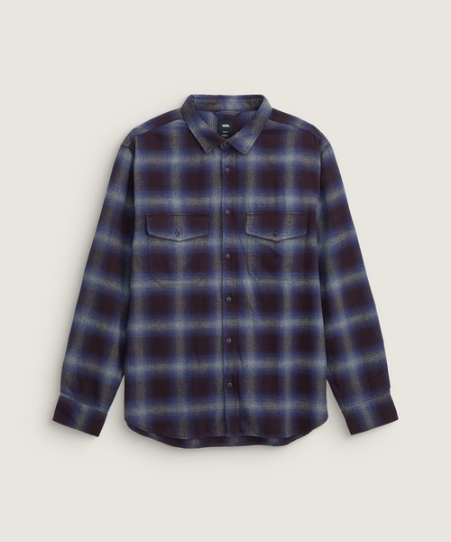 VANS(バンズ)の「BIXBY フランネルシャツ / Bixby Plaid Flannel Dark Port/ VN000P80F0L1(シャツ/ブラウス・メンズ・プラム・LARGE/MEDIUM/SMALL/X-LARGE)」の1枚目の写真