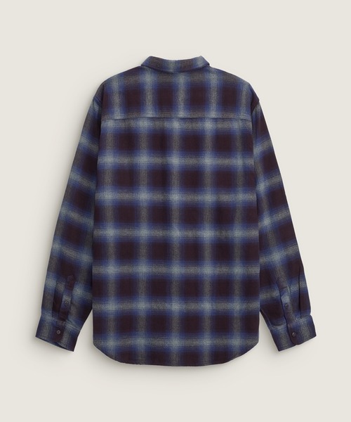 VANS(バンズ)の「BIXBY フランネルシャツ / Bixby Plaid Flannel Dark Port/ VN000P80F0L1(シャツ/ブラウス・メンズ・プラム・LARGE/MEDIUM/SMALL/X-LARGE)」の2枚目の写真