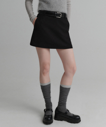 シエンミニスカート_ブラック / SIEN MINI SKIRT_BLACK