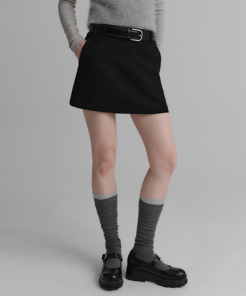 シエンミニスカート_ブラック / SIEN MINI SKIRT_BLACK