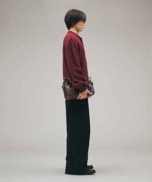 Adoon plain(アドーンプレーン)の「Brushed Curve Wide Chino Trousers / ウォッシュド微起毛2タックワイドチノパンツ(チノパンツ・メンズ・ブラウン/ブラック/カーキ・SMALL/LARGE/MEDIUM)」の13枚目の写真