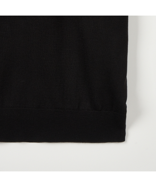 NODU（ノードユー）の「ネックポイント半袖ニット[ブラック]（ニット/セーター・メンズ・その他・MEDIUM/LARGE）」の11枚目の写真