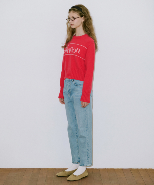 SINOON(シヌーン)の「Sinoon Pullover Knit (Cherry)(ニット/セーター・レディース・レッド・FREE)」の3枚目の写真
