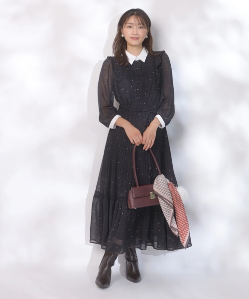 新品未使用！JUSGLITTYワンピース スノードットプリントワンピース | ワンピース | JUSGLITTY（ジャス