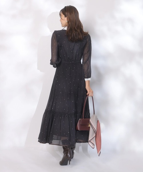 ジャスグリッティー　アイビープリントワンピース　0 新品 JUSGLITTY ワンピース アイビープリントワンピース 新作 定価以下