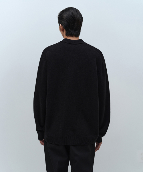 MUSINSA STANDARD（ムシンサスタンダード）の「[ビクトリアウール] ミニマルカラードニット [ブラック]（ニット/セーター・メンズ・その他・X-LARGE/XX-LARGE/SMALL/MEDIUM/LARGE）」の4枚目の写真