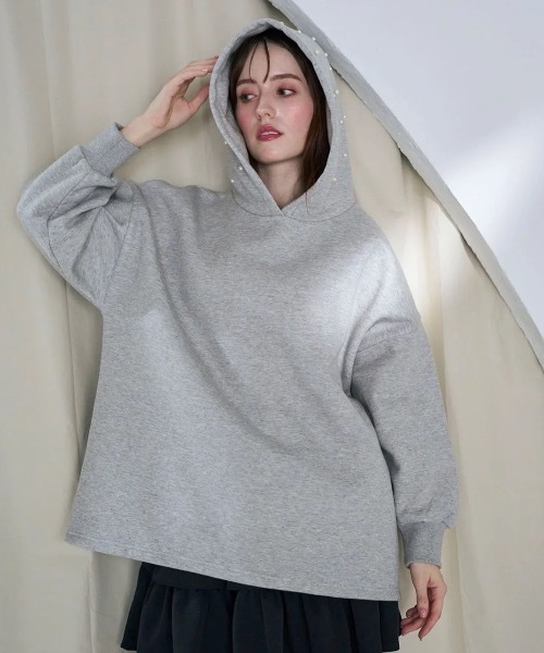 PEARLフーディ オーバー（パーカー）｜M y u（ミュー）のファッション