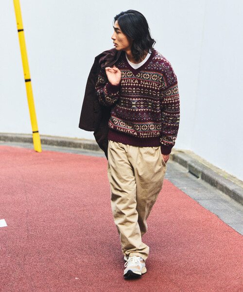 セール】NAUTICA/ノーティカ ヴィンテージライク フェアアイル クルー