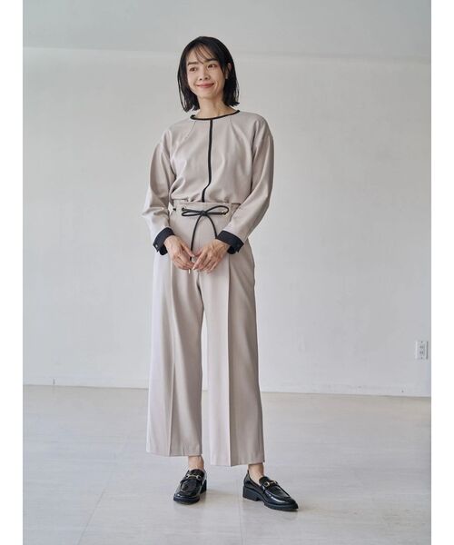 TONAL(トーナル)の「ウォームツイル配色STクルーブラウス(シャツ/ブラウス・レディース・ベージュ/ブラウン/ネイビー/オフホワイト/その他・MEDIUM)」の20枚目の写真