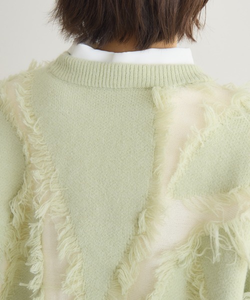 KATHARINE ROSS（キャサリンロス）の「【PILLINI/ピリーニ】シャギージャガードプルオーバー（ニット/セーター・レディース・ライトグリーン/ベージュ・FREE）」の22枚目の写真