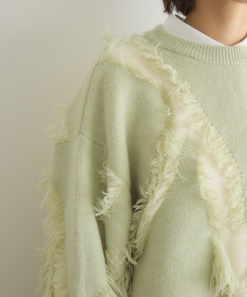 KATHARINE ROSS（キャサリンロス）の「【PILLINI/ピリーニ】シャギージャガードプルオーバー（ニット/セーター・レディース・ライトグリーン/ベージュ・FREE）」の21枚目の写真