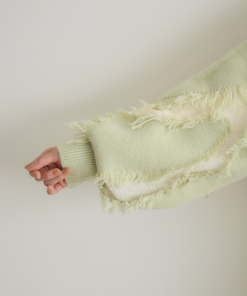 KATHARINE ROSS（キャサリンロス）の「【PILLINI/ピリーニ】シャギージャガードプルオーバー（ニット/セーター・レディース・ライトグリーン/ベージュ・FREE）」の20枚目の写真