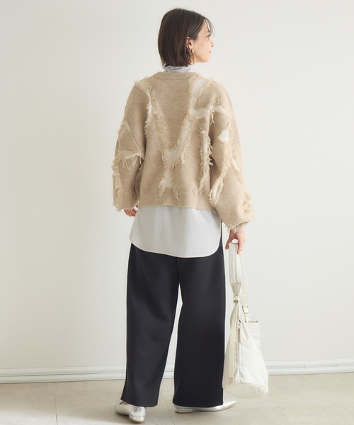 KATHARINE ROSS（キャサリンロス）の「【PILLINI/ピリーニ】シャギージャガードプルオーバー（ニット/セーター・レディース・ライトグリーン/ベージュ・FREE）」の3枚目の写真