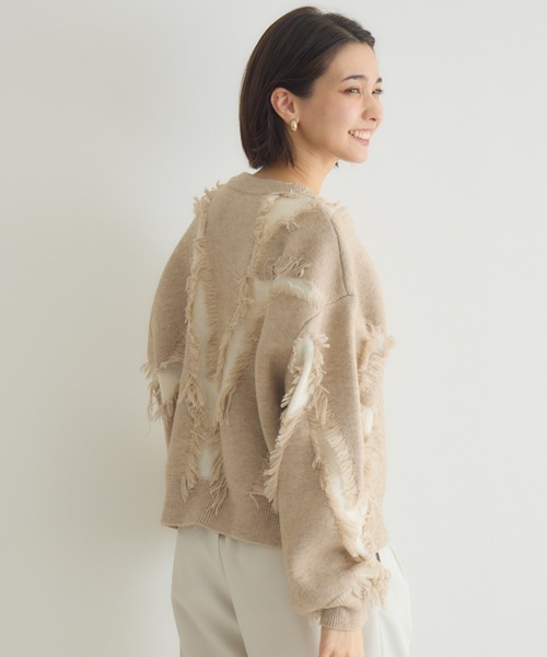 KATHARINE ROSS（キャサリンロス）の「【PILLINI/ピリーニ】シャギージャガードプルオーバー（ニット/セーター・レディース・ライトグリーン/ベージュ・FREE）」の8枚目の写真