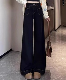 SPIGA | きれいめﾃﾞﾆﾑﾊｲｳｴｽﾄﾌﾚｱﾊﾟﾝﾂ(デニムパンツ)