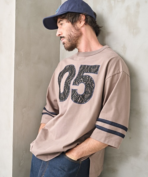 Kelen(ケレン)の「「KELEN MENS / ケレン メンズ」2WAY NUMBERING TOP(Tシャツ/カットソー・メンズ・オフホワイト/グレイッシュベージュ/ブラック・40/38/42)」の6枚目の写真