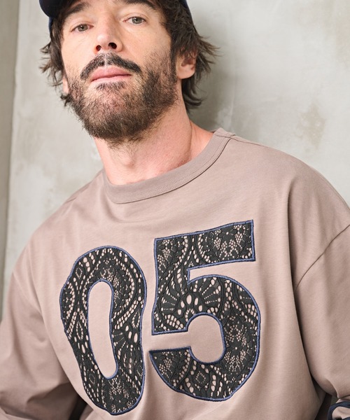 Kelen(ケレン)の「「KELEN MENS / ケレン メンズ」2WAY NUMBERING TOP(Tシャツ/カットソー・メンズ・オフホワイト/グレイッシュベージュ/ブラック・40/38/42)」の8枚目の写真