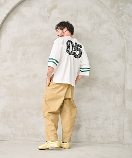Kelen(ケレン)の「「KELEN MENS / ケレン メンズ」2WAY NUMBERING TOP(Tシャツ/カットソー・メンズ・オフホワイト/グレイッシュベージュ/ブラック・40/38/42)」の15枚目の写真